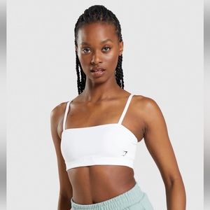 Gymshark Bandeau Sports Bra in white